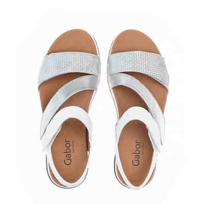 Gabor comfort Trekkingsandalen Materialmix Leder silber Outdoorsandalen 2