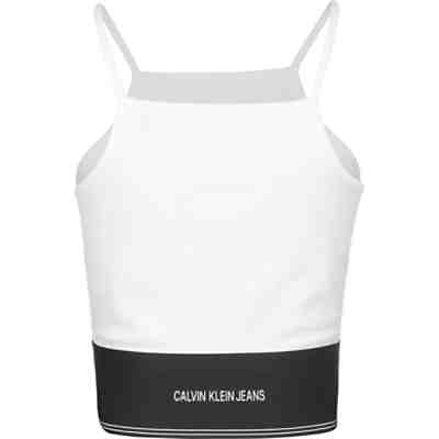 Calvin Klein Jeans Crop Top Milano Square Neck Tops 2