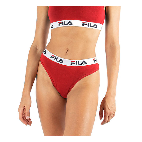 Damen String - Regular Waist, breiter Logo-Bund, Baumwolle, einfarbig Strings