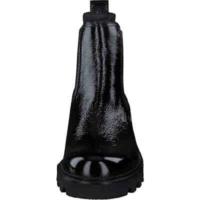 Knautschlack Schwarz Chelsea Boots 2
