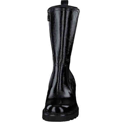 Knautschlack Schwarz Chelsea Boots 2