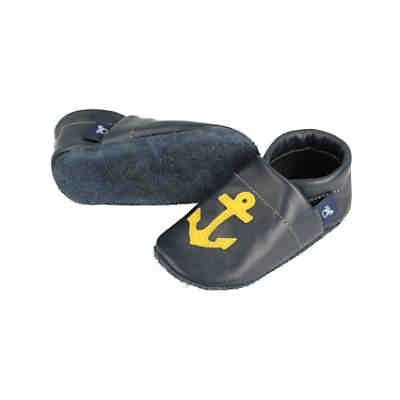 Krabbelschuhe / Lederpuschen / Hausschuhe mit Anker Krabbelschuhe 2