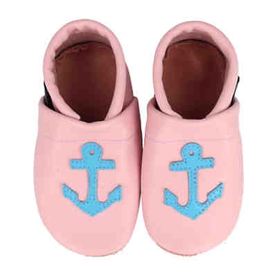 Krabbelschuhe / Lederpuschen / Hausschuhe mit Anker Krabbelschuhe 2