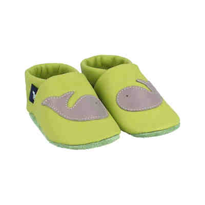 Krabbelschuhe / Lederpuschen / Hausschuhe mit Wal Krabbelschuhe 2