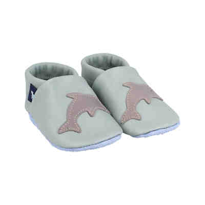 Krabbelschuhe / Lederpuschen / Hausschuhe mit Delfin Krabbelschuhe 2