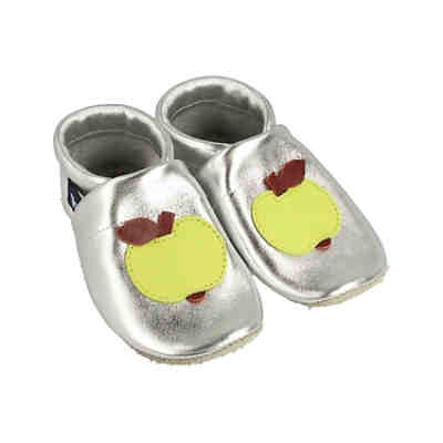 Krabbelschuhe / Lederpuschen / Hausschuhe mit Apfel Krabbelschuhe 2