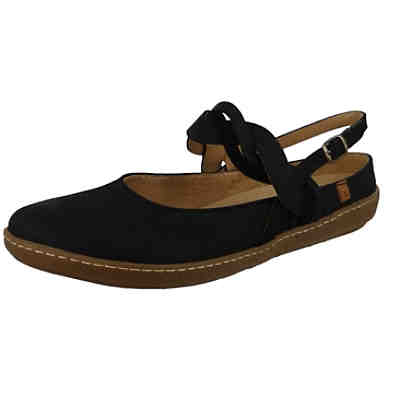 Damen Klassische Ballerina Coral N5227 Schwarz Black Leder Klassische Ballerinas