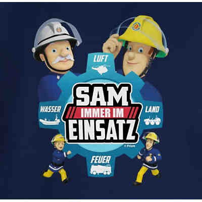 Feuerwehrmann Sam Jungen - Jungen Kinder T-Shirt - Sam - Immer im Einsatz - blau - T-Shirts für Jungen 2