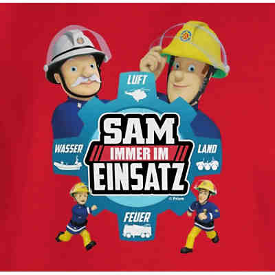 Feuerwehrmann Sam Jungen - Jungen Kinder T-Shirt - Sam - Immer im Einsatz - blau - T-Shirts für Jungen 2
