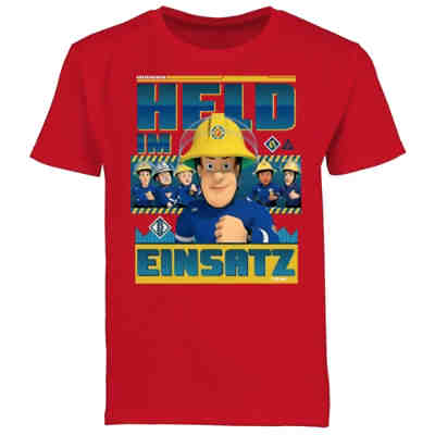 Feuerwehrmann Sam Jungen - Jungen Kinder T-Shirt - Held im Einsatz - T-Shirts für Jungen