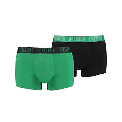 Herren Boxer Shorts, 2er Pack - Basic Trunks, Cotton Stretch, einfarbig Boxershorts