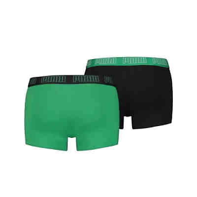 Herren Boxer Shorts, 2er Pack - Basic Trunks, Cotton Stretch, einfarbig Boxershorts 2