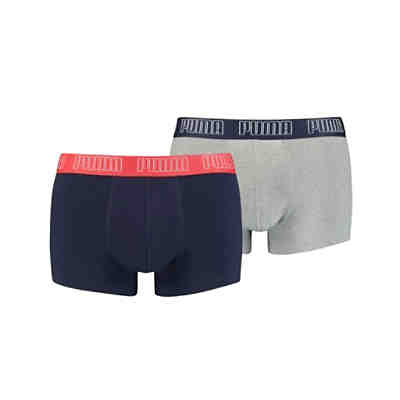 Herren Boxer Shorts, 2er Pack - Basic Trunks, Cotton Stretch, einfarbig Boxershorts