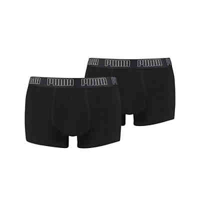 Herren Boxer Shorts, 2er Pack - Basic Trunks, Cotton Stretch, einfarbig Boxershorts