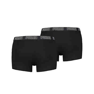 Herren Boxer Shorts, 2er Pack - Basic Trunks, Cotton Stretch, einfarbig Boxershorts 2