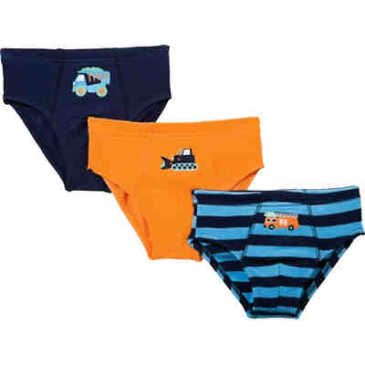 Jungen-Slip 3er-Pack Baumwolle, Single-Jersey