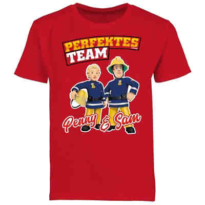Feuerwehrmann Sam Jungen - Jungen Kinder T-Shirt - Perfektes Team - Penny & Sam - T-Shirts für Jungen