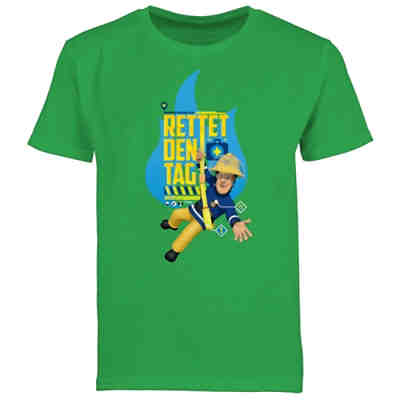 Feuerwehrmann Sam Jungen - Jungen Kinder T-Shirt - Rettet den Tag - T-Shirts für Jungen