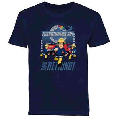 Feuerwehrmann Sam Jungen - Jungen Kinder T-Shirt - Auf zur Rettung - T-Shirts für Jungen