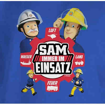 Feuerwehrmann Sam Jungen - Jungen Kinder T-Shirt - Sam - Immer im Einsatz - rot - T-Shirts für Jungen 2