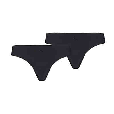 Damen String, 2er Pack - Unterhose, nahtlos, Mikrofaser, einfarbig Strings