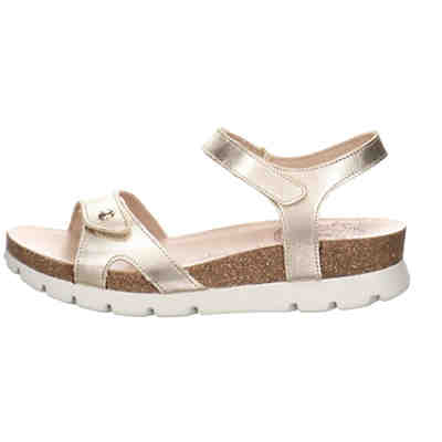Damen Sandalen Sulia Sandale Fußbett Bequem Freizeit Glattleder uni Keilsandaletten 2