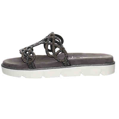 Sandalen Sandaletten Lidwina Pantolette Synthetikkombination uni Pantoletten 2