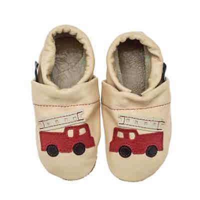 Lederpuschen / Hausschuhe / Slipper mit Feuerwehr Hausschuhe 2