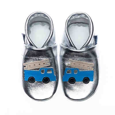 Krabbelschuhe / Lederpuschen / Hausschuhe mit Feuerwehr Krabbelschuhe 2