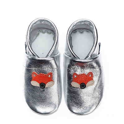 Krabbelschuhe / Lederpuschen / Hausschuhe mit Fuchs Krabbelschuhe 2