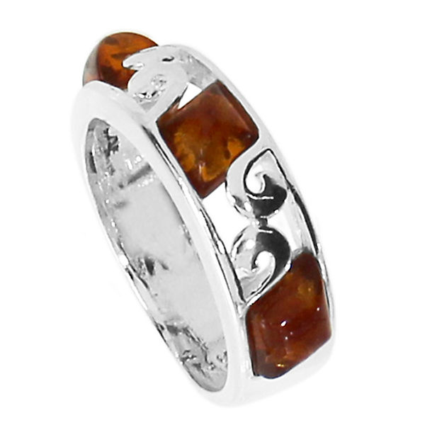Ring - Lonnie - Silber 925/000 - Bernstein Ringe