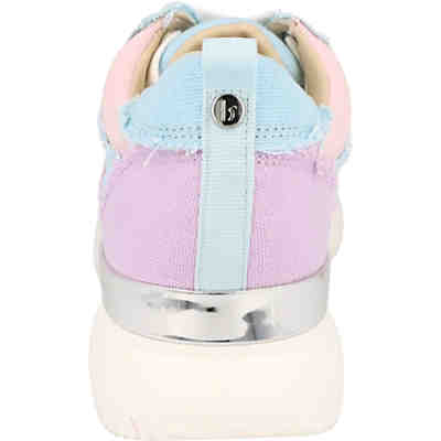 La Strada Damen Schuhe Canvas Sneaker Halbschuhe 2001068-4236 Lilac/Lt.Blue Klassische Halbschuhe 2