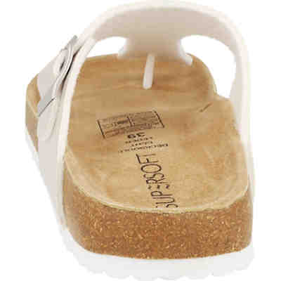 Damen Schuhe 274-901 Sandale Zehentrenner Hausschuhe Lederfußbett Beige Zehentrenner 2