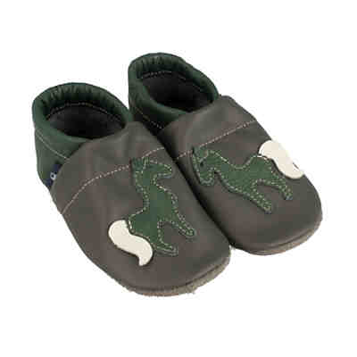 Krabbelschuhe / Lederpuschen / Hausschuhe mit Pferd Krabbelschuhe 2