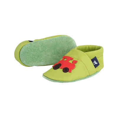 Krabbelschuhe / Lederpuschen / Hausschuhe mit Lokomotive Krabbelschuhe 2