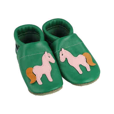 Krabbelschuhe / Lederpuschen / Hausschuhe mit Pferd Krabbelschuhe 2
