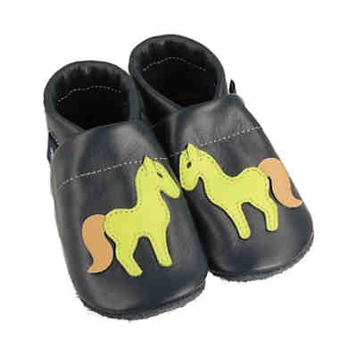 Krabbelschuhe / Lederpuschen / Hausschuhe mit Pferd Krabbelschuhe 2