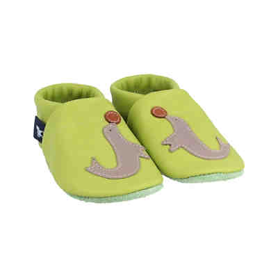Krabbelschuhe / Lederpuschen / Hausschuhe mit Robbe Krabbelschuhe 2