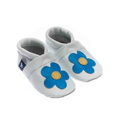 Krabbelschuhe / Lederpuschen / Hausschuhe mit Blume Krabbelschuhe