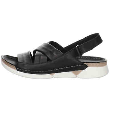 Damen Riemchensandalen Sandale Fußbett Bequem Freizeit Glattleder uni Riemchensandalen 2