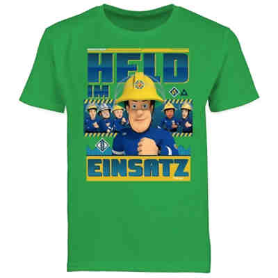 Feuerwehrmann Sam Jungen - Jungen Kinder T-Shirt - Held im Einsatz - T-Shirts für Jungen