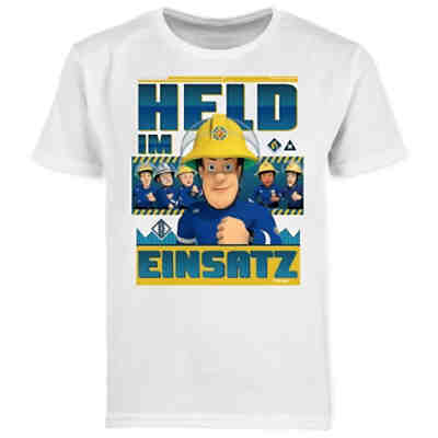Feuerwehrmann Sam Jungen - Jungen Kinder T-Shirt - Held im Einsatz - T-Shirts für Jungen