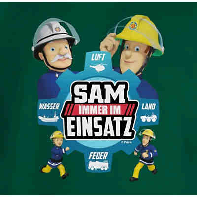Feuerwehrmann Sam Jungen - Jungen Kinder T-Shirt - Sam - Immer im Einsatz - blau - T-Shirts für Jungen 2