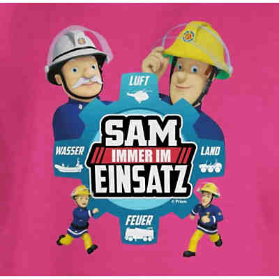 Feuerwehrmann Sam Jungen - Jungen Kinder T-Shirt - Sam - Immer im Einsatz - blau - T-Shirts für Jungen 2