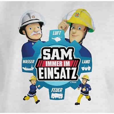 Feuerwehrmann Sam Jungen - Jungen Kinder T-Shirt - Sam - Immer im Einsatz - blau - T-Shirts für Jungen 2