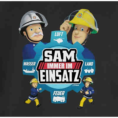 Feuerwehrmann Sam Jungen - Jungen Kinder T-Shirt - Sam - Immer im Einsatz - blau - T-Shirts für Jungen 2