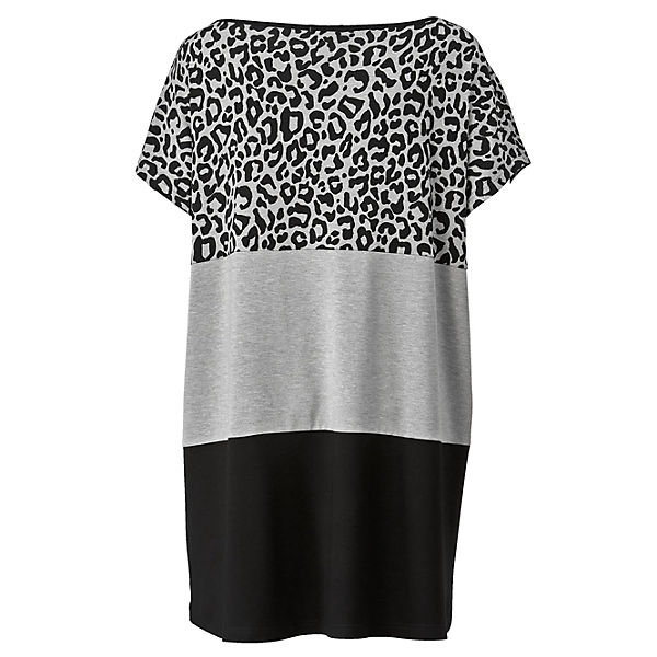 Shirt kurzarm animal print,uni Lässig blickdicht Viskose,Kunstfaser