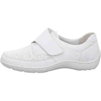 Damen Slipper Schuhe Henni soft Klettschuh Freizeit Elegant Slip-Ons Leder-/Textilkombination gepunktet Klassische Slipper 2