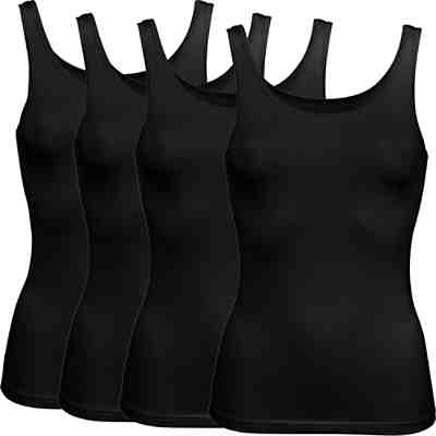 Unterhemd 4er-Pack Baumwolle, Single-Jersey