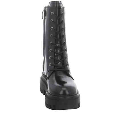 Flatform Mid Laceup Boots Glattleder uni Schnürstiefel 2